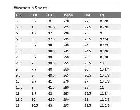 Minnetonka/Mini Thangka Women's Shoes Size Table Correspondence No. 26